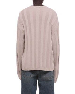 Wide Rib Crewneck Sweater