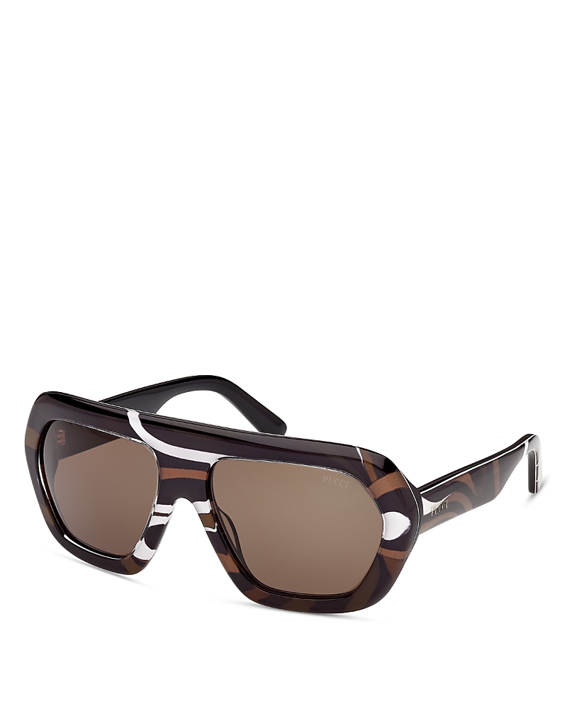 Pucci Geometric Sunglasses, 58mm
