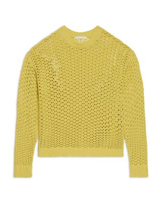 Open Stitch Crewneck Sweater