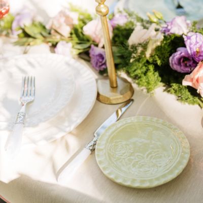 Pietra Fiori Pistachio Canape Plate