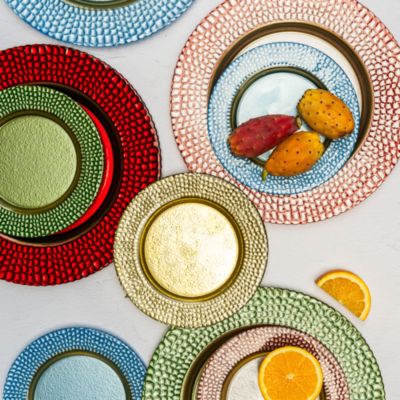 Pelli Glass Gold Salad Plate