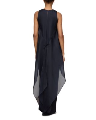 Silk Sleeveless Overlay Gown