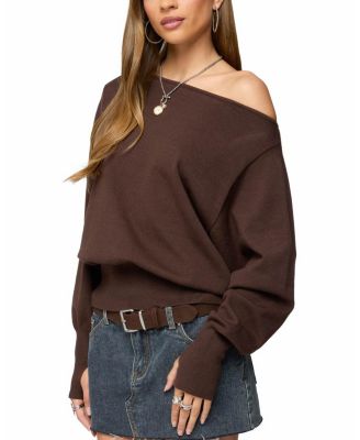 Off Shoulder Oversized Sweater