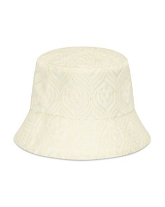 Quilted Ivory Bucket Hat By Lack Of Color S-M 100% Polyester Lightweight & Styli Women main image 4