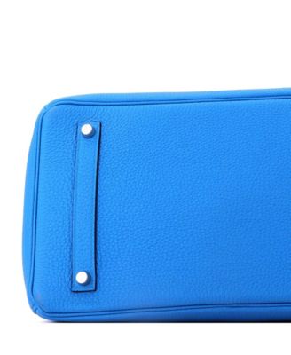 Birkin 35 Handbag Verso Togo with Palladium Hardware