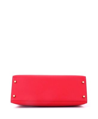 Kelly 32 Handbag Red Epsom with Gold Hardware