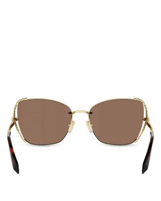 Serpenti Viper Rectangular Sunglasses, 56mm