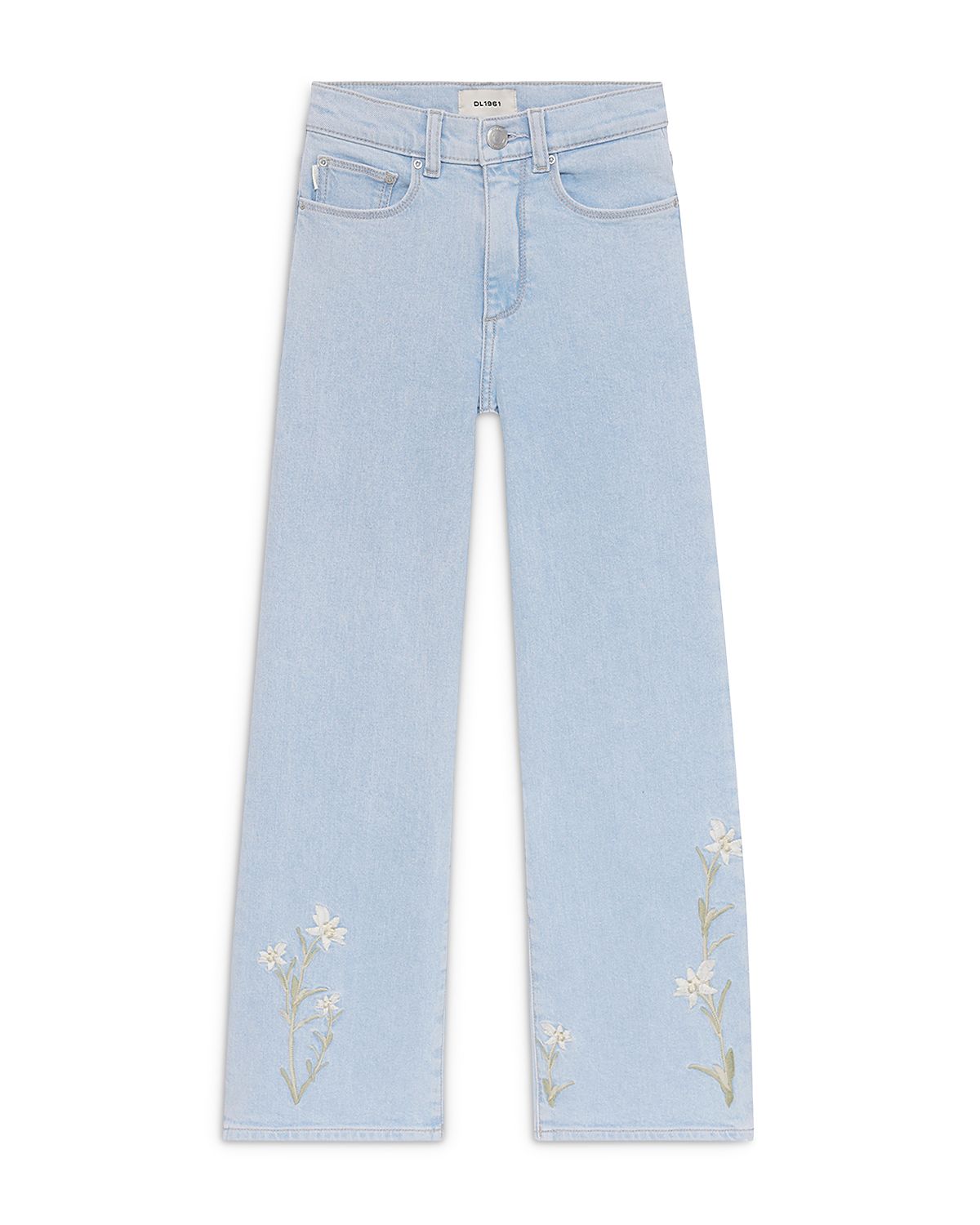 DL1961 Girls' Lily Wildflower Wide Leg Jeans - Big Kid
