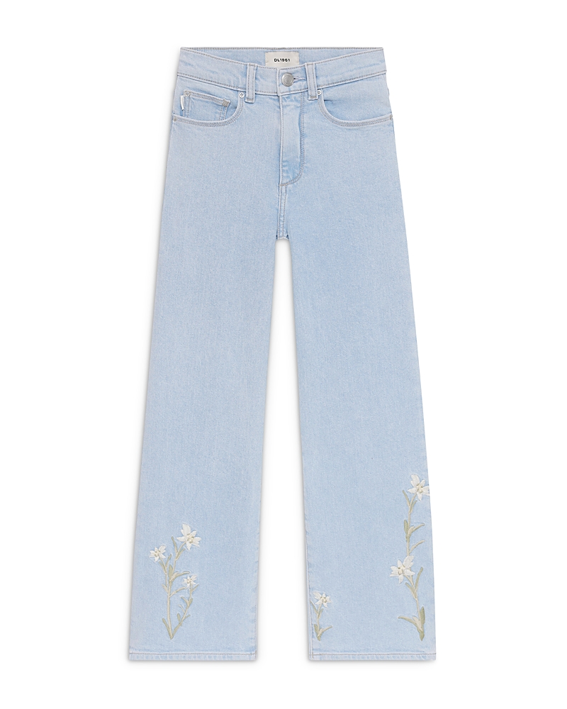 DL1961 Girls' Lily Wildflower Wide Leg Jeans - Big Kid