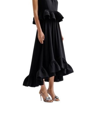 Adriana Frilled Hem Midi Skirt