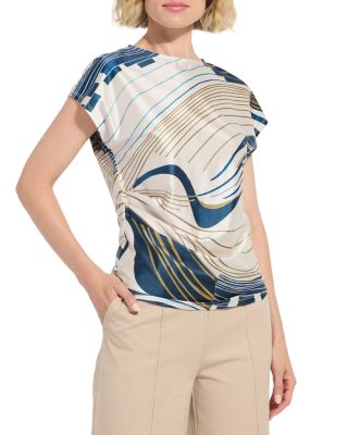 Faride Side Pleated Printed Top