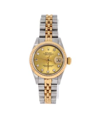  Oyster Perpetual Datejust Automatic Watch in Stainless Steel and Gold with Diamond Markers 26mm