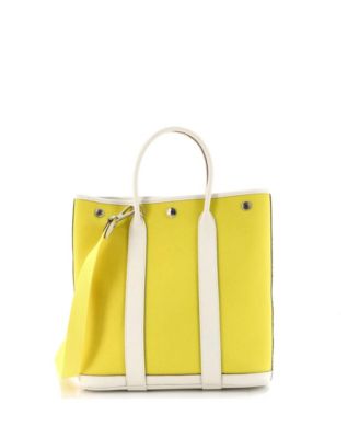 28 Garden File Tote Toile and Leather