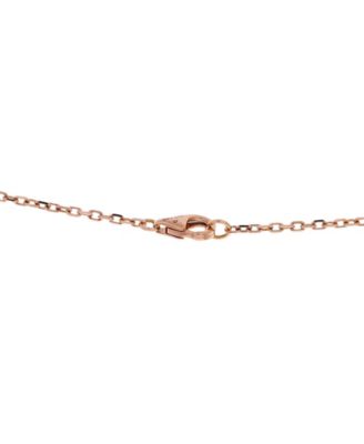  Love Interlocking Pave Necklace 18K Rose Gold and Diamonds 16"