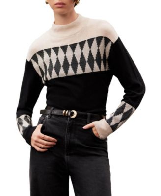  Women's Cotton Blend Graphic Sweater