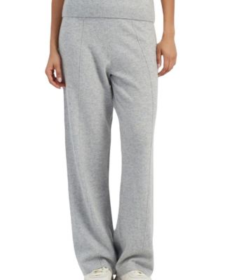  Women's Wool Cashmere Wide Leg Track Pants