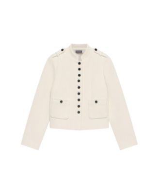  Women's Wool Blend Military Jacket