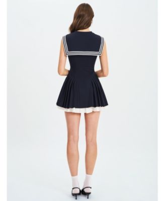  Calliope Sailor Pleated Mini Dress