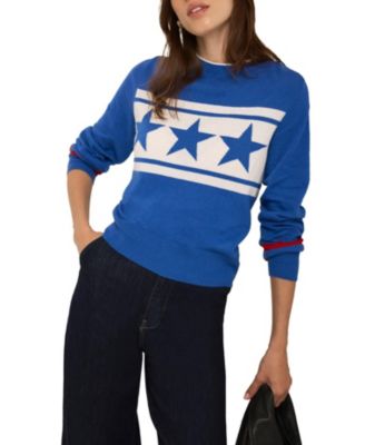  Women's Cotton Blend Star Knit Sweater