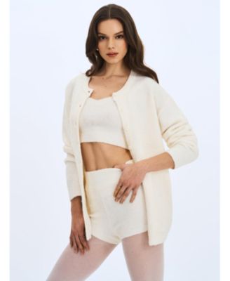  Sera Wool-Blend Ribbed Knit Mini Shorts