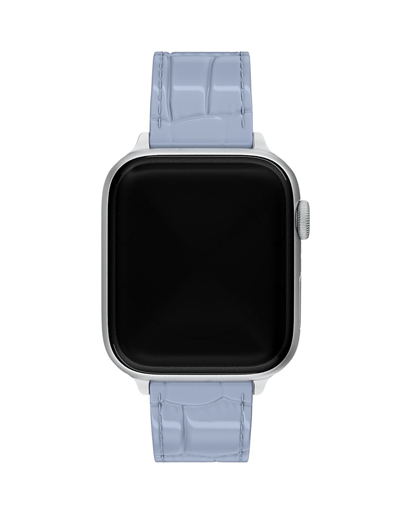 Michele Pastel Blue Leather Band for Apple Watch, 38/40/41/42mm and 42/44/45/46/49mm