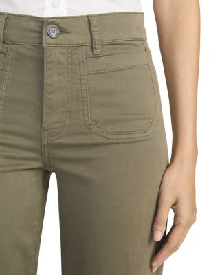 Le Slim High Rise Palazzo Jeans in Grasshopper