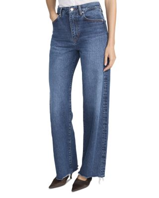 The Bow High Rise Straight Jeans in Acumen New Fray
