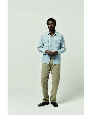 Elijah Relaxed Straight Jeans in Olive Khaki