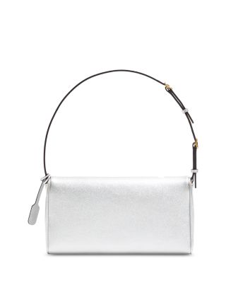 DeVain VLogo Laminated Nappa Leather Small Shoulder Bag