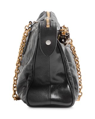 Panthea Nappa Leather Chevron VLogo Shoulder Bag