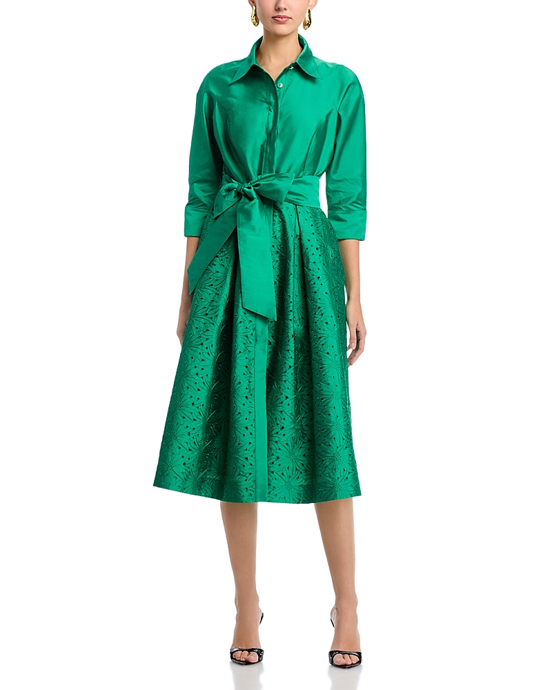 Teri Jon by Rickie Freeman Satin Shirtdress