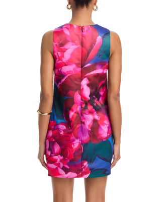 Placed Floral Shift Mini Dress - Exclusive