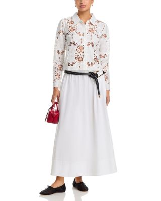 Lace Crop Long Sleeve Blouse - Exclusive