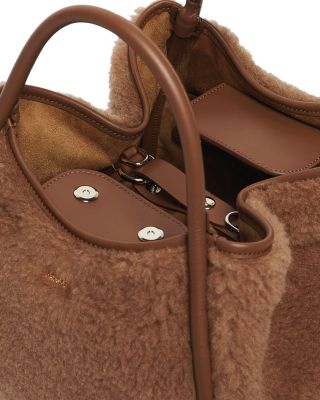 Marine Small Camel Blend Teddy Handbag