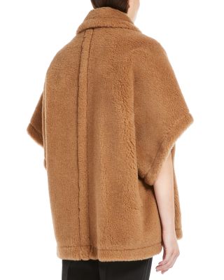 Tebe Wool & Silk Teddy Poncho Jacket
