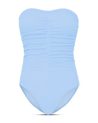 Textured Ruched One Piece Swimsuit