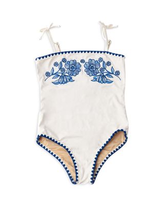 Girls' Embroidered Swimsuit - Little Kid, Big Kid