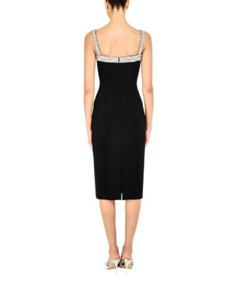  Lucy Crystal-Embellished Bow Midi Dress