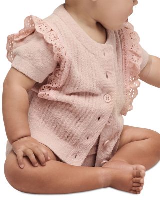 Girls' Cozychic Ultra Lite Eyelet Ruffled Vest, Tee & Shorts Set - Baby