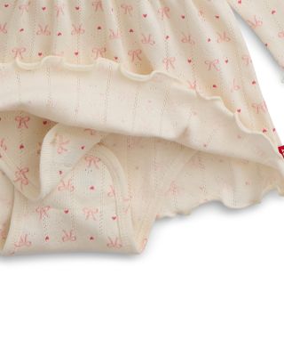 Girls' Heart & Bow Pointelle Bodysuit Dress - Baby