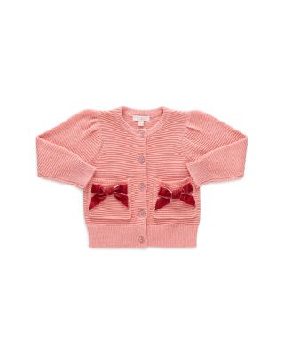 Girls' Bow Pocket Cardigan Sweater - Baby