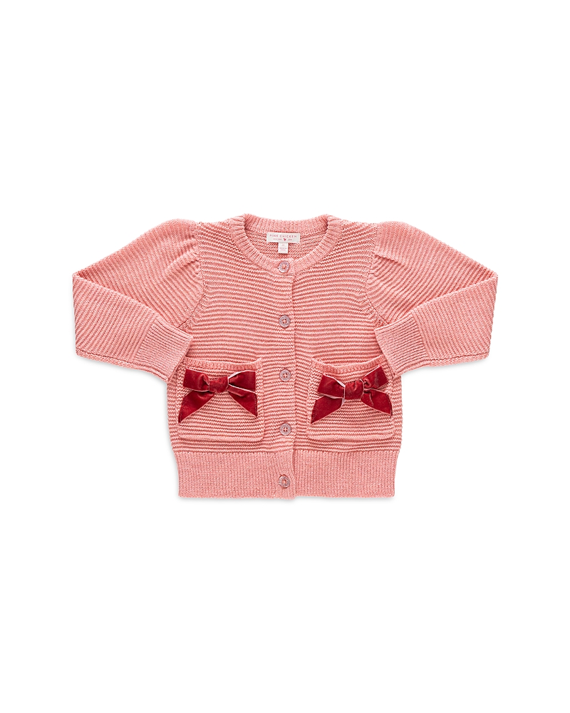 Pink Chicken Girls' Bow Pocket Cardigan Sweater - Baby