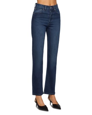 High Rise Straight Leg Jeans in Midnight Ridge