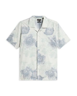 Cesiro Short Sleeve Botanical Floral Print Shirt