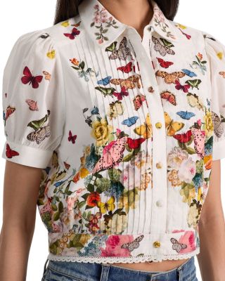 Rose Puff Sleeve Blouse