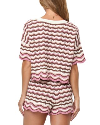 Sunchaser Scalloped Cover Up Crop Top & Sunchaser Scalloped Cover Up Shorts