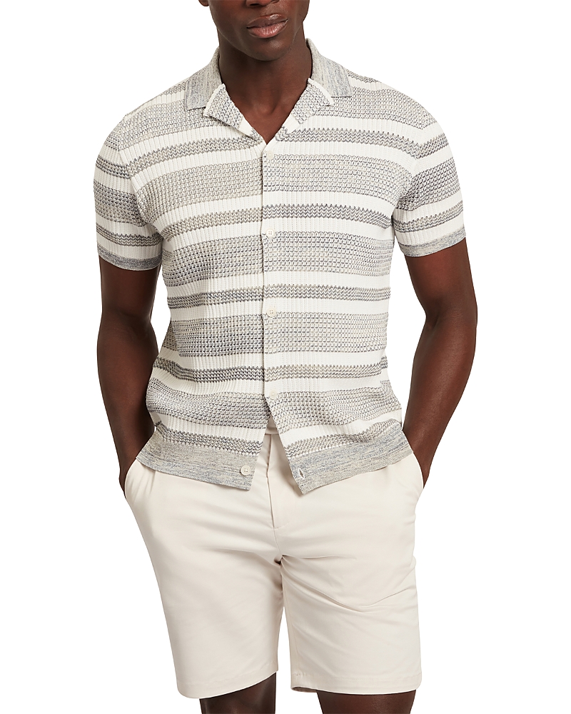Ted Baker Flacks Short Sleeve Relaxed Fit Stripe Shirt