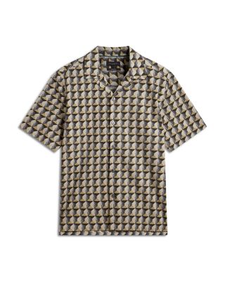 Nayelin Short Sleeve Relaxed Painted Geo Shirt