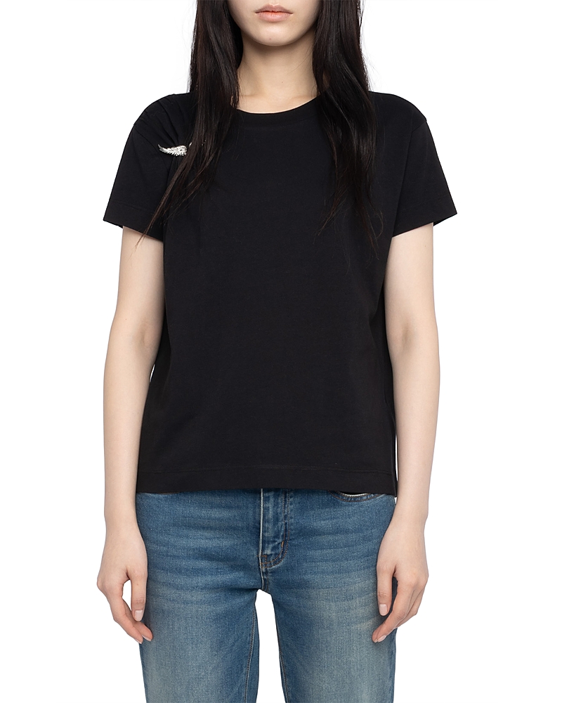 Zadig & Voltaire Suzan Wing Brooch T Shirt