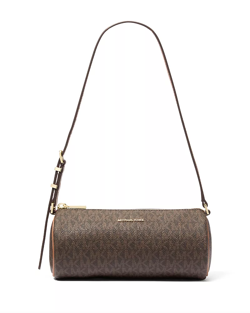 Michael Kors Izzy Small Mk Print Barrel Pouchette
